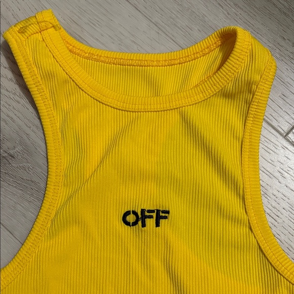 Off-White Vibrant Yellow Tank Top custom - Picture 3 of 5